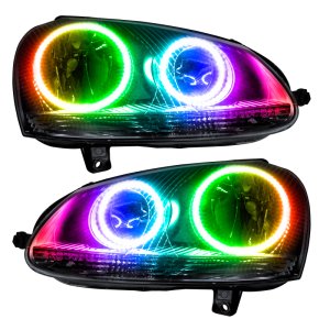 Volkswagen Jetta Headlight Assemblies - ORACLE Lighting - SMD ColorSHIFT - Chrome - `06-`10